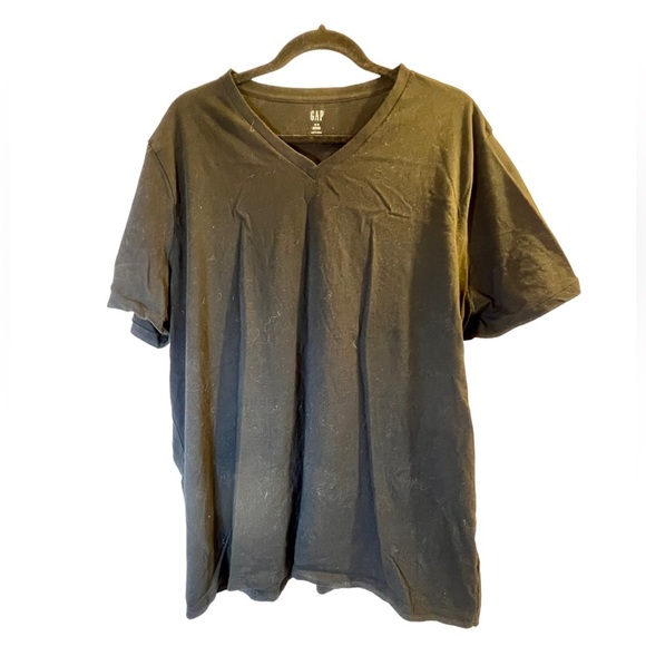 GAP T-Shirt V-Neck Short-Sleeved Black Sz XL - Picture 5 of 5